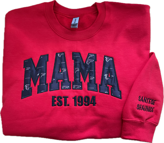 Team MAMA sweater with year established and names